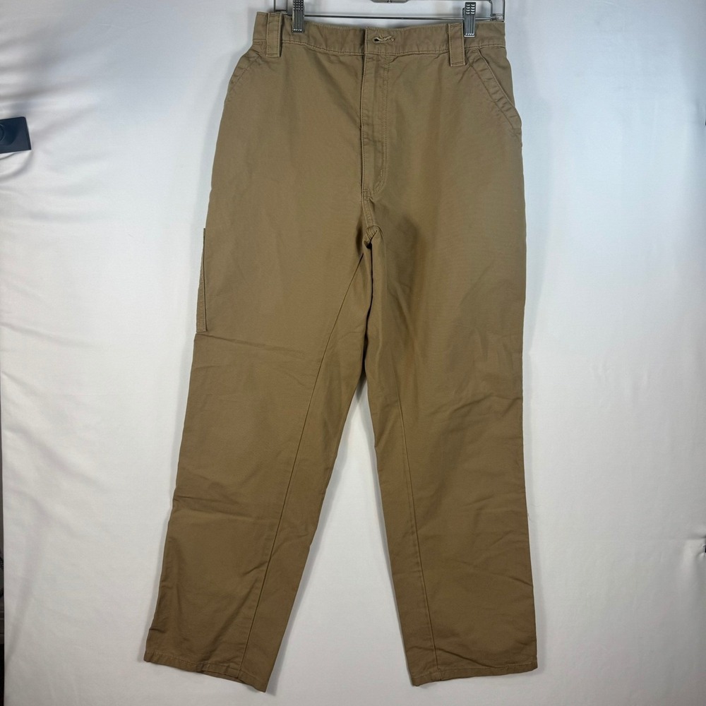 Carhartt B151 DKH Loose Fit Canvas Work Dungaree Khaki Pants 40x30 Mens